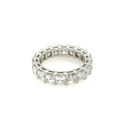 6 ctw Asscher Diamond Eternity Wedding Band
