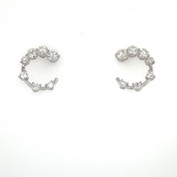 Half-Circle Diamond Earrings