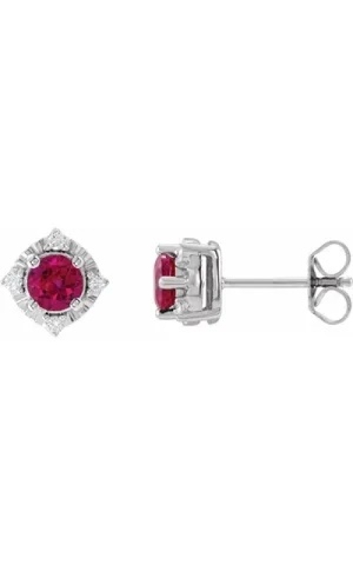 Lab-grown Ruby Studs