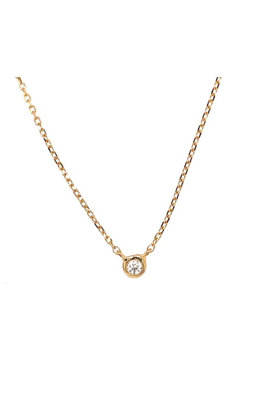Bezel-Set Solitaire Diamond Necklace