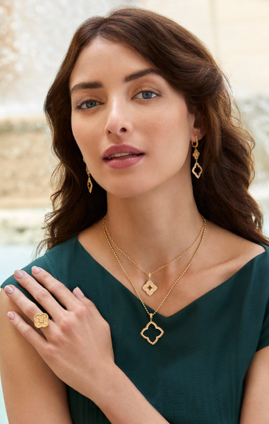 Woman wearing fine jewelry